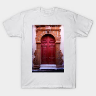 A Red Door in Calascibetta, Sicily 2012 T-Shirt